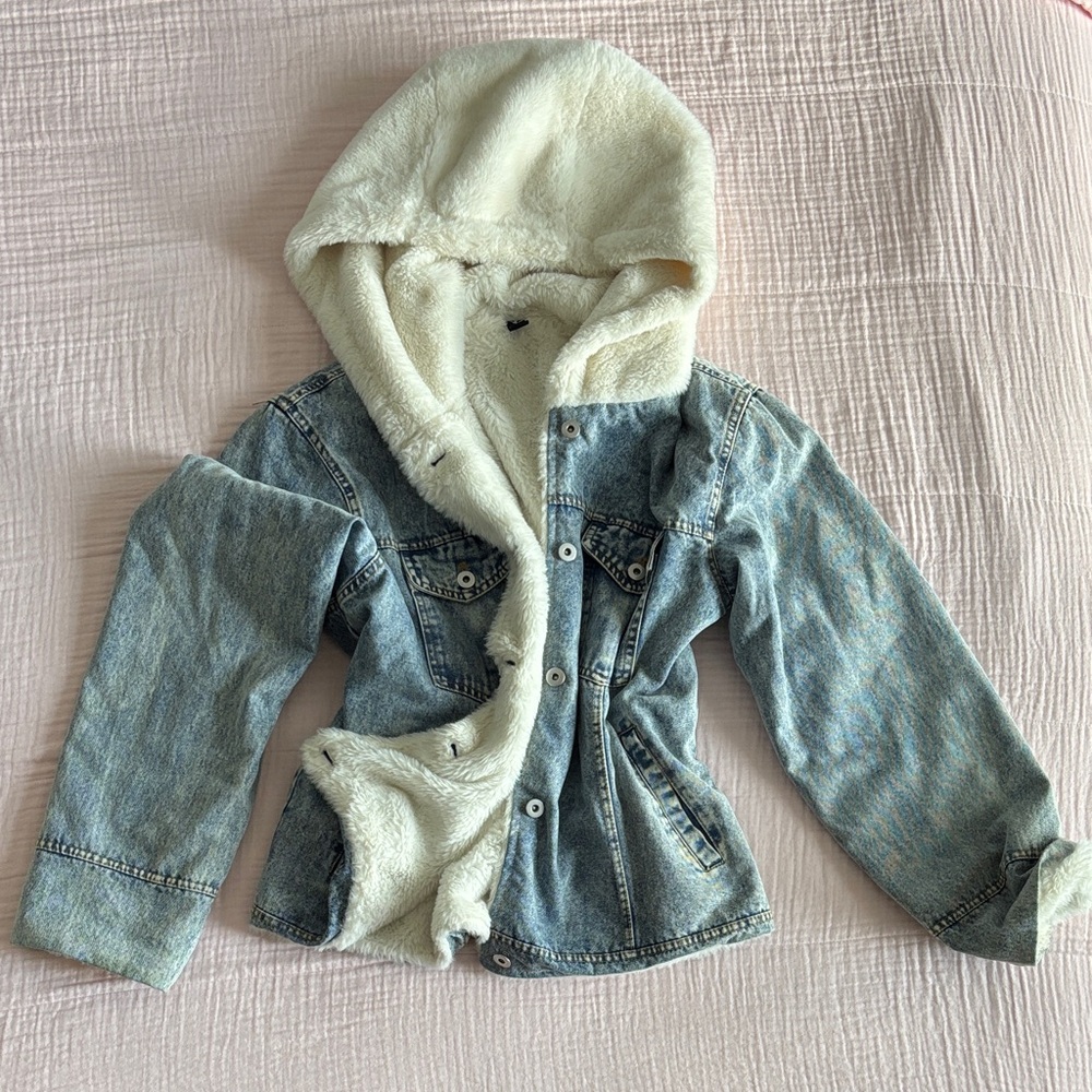 Luxurious Faux Fur Lined Denim Jacket Windsor